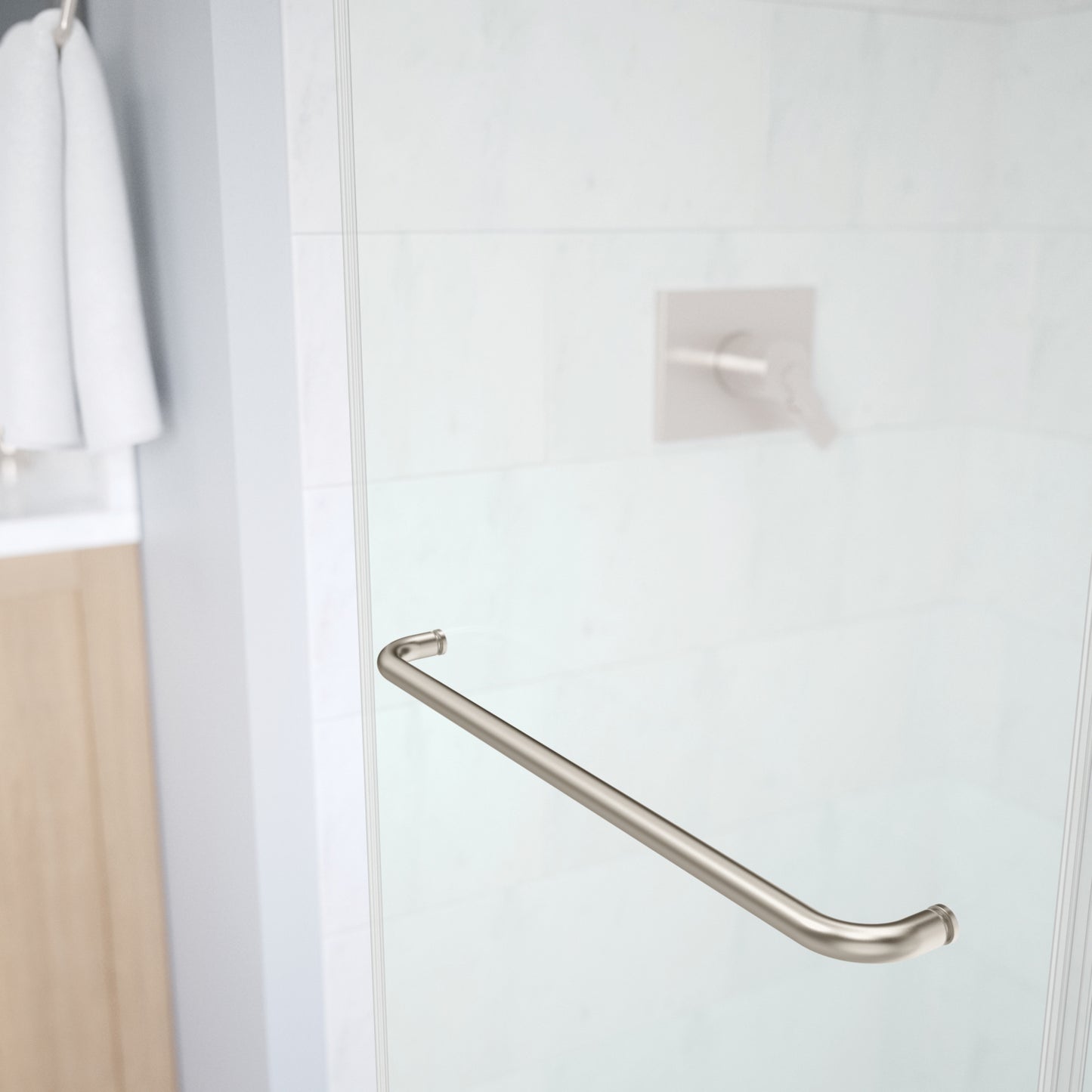 60" Shower / Clear / Brushed Nickel (Shower Door)