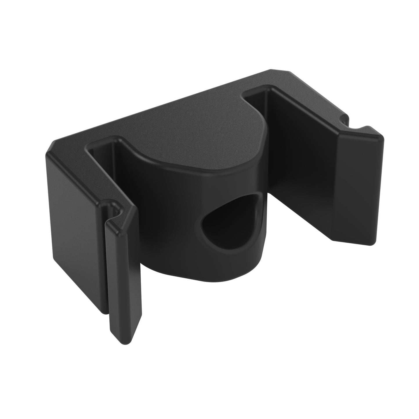 Black plastic bumper on a white background