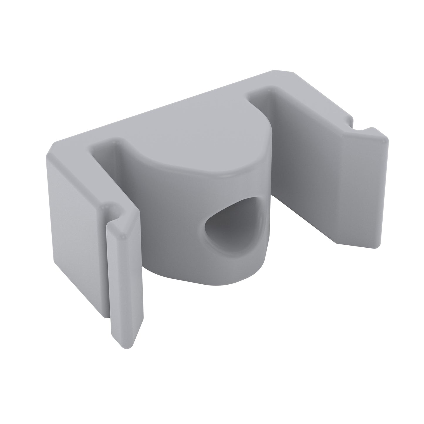 Gray plastic bumper on a white background
