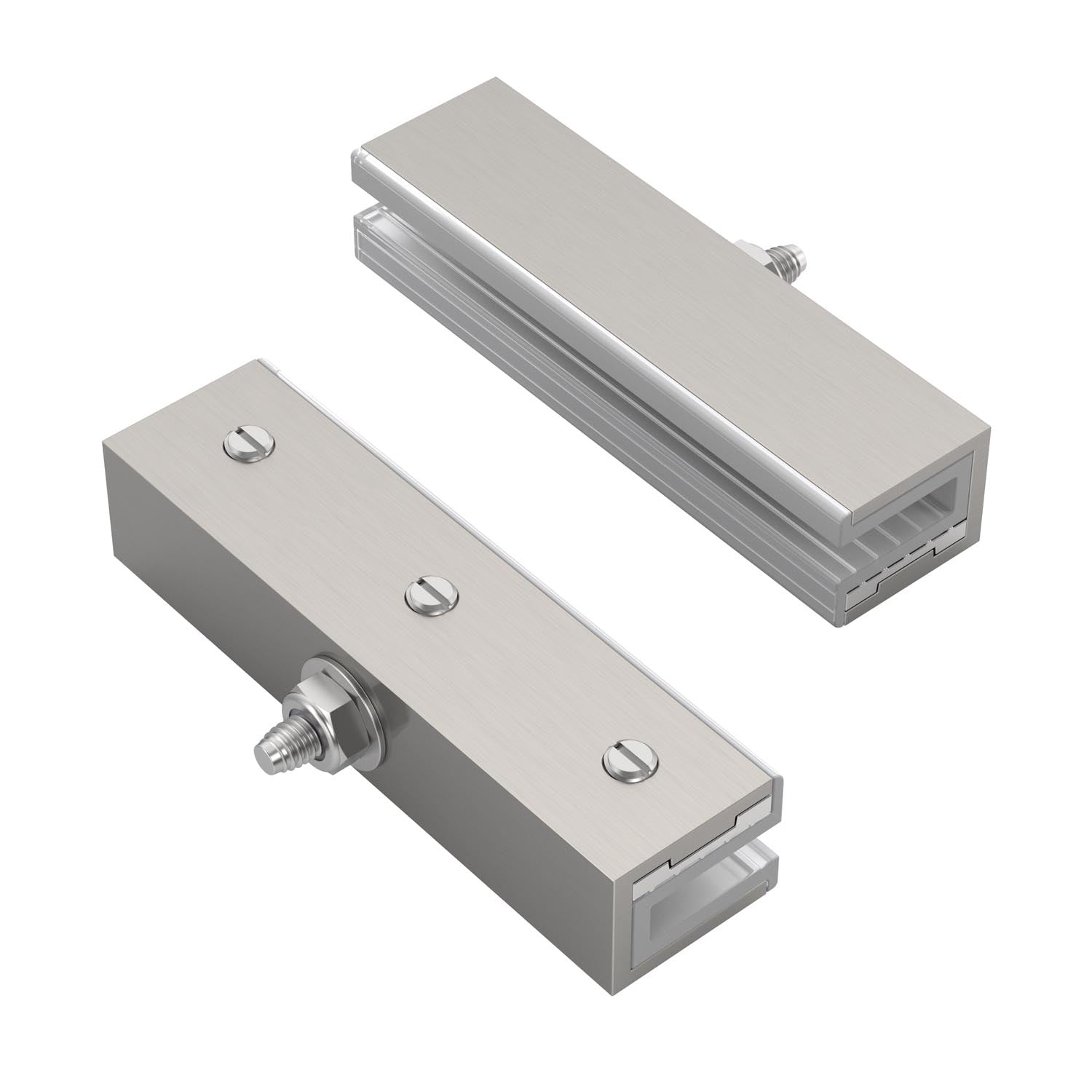 Shower door C pivot clamps