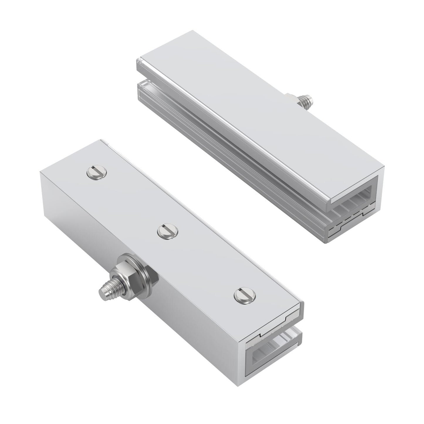 Shower door C pivot clamps