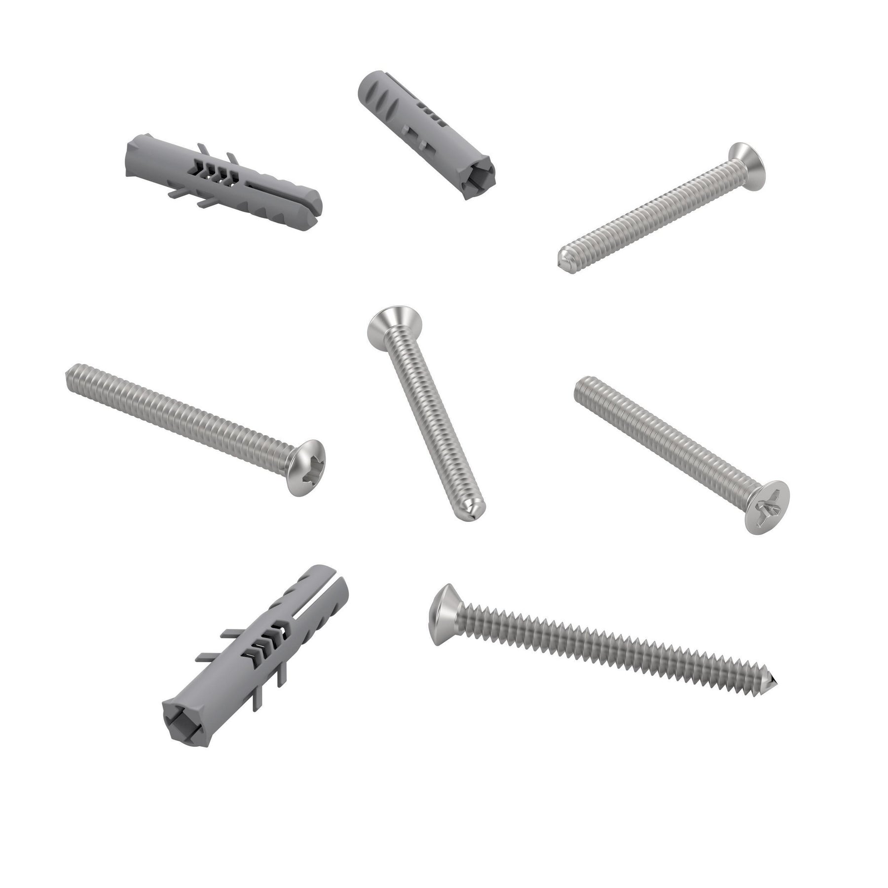 Shower door replacement screws and anchors