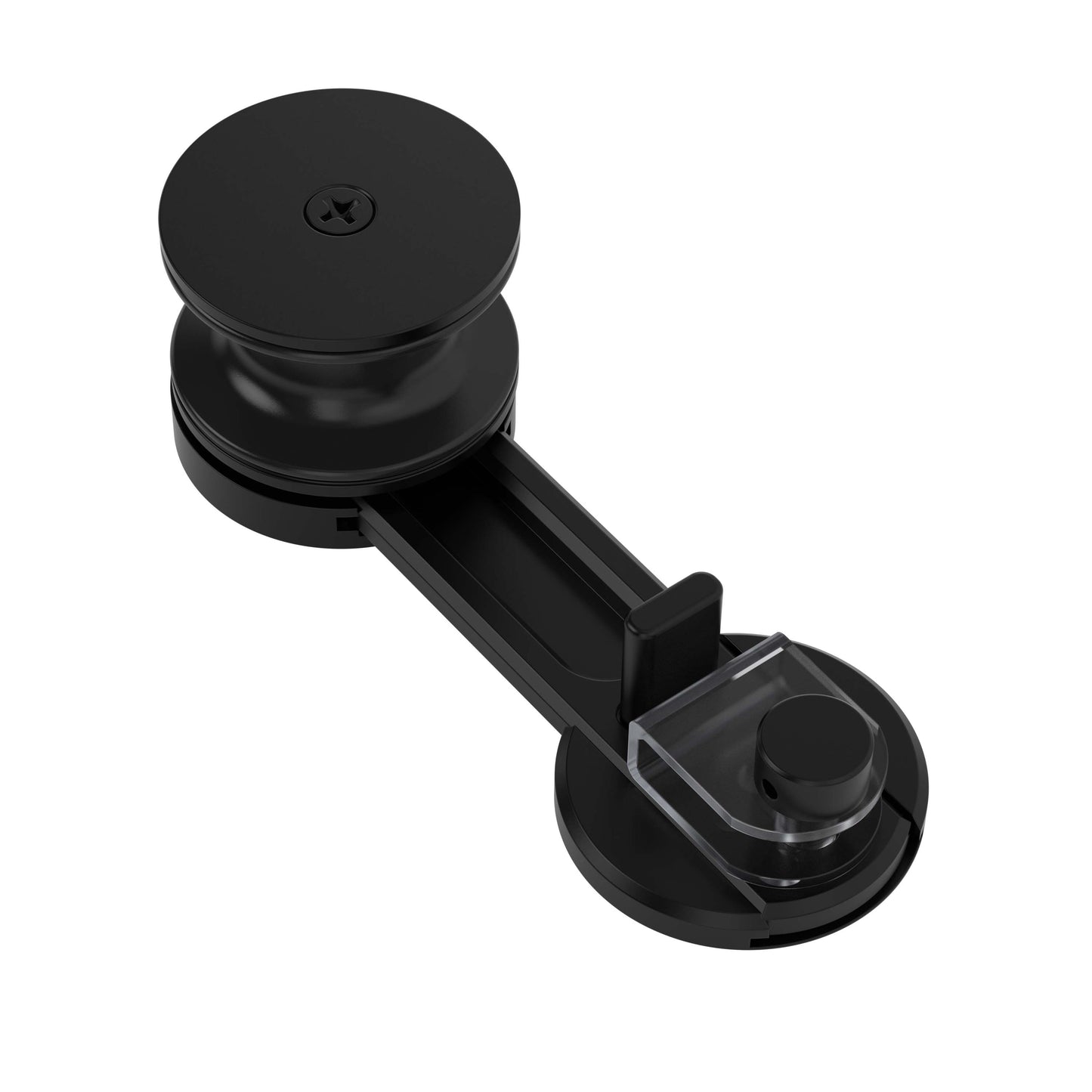 Black replacement roller on a white background