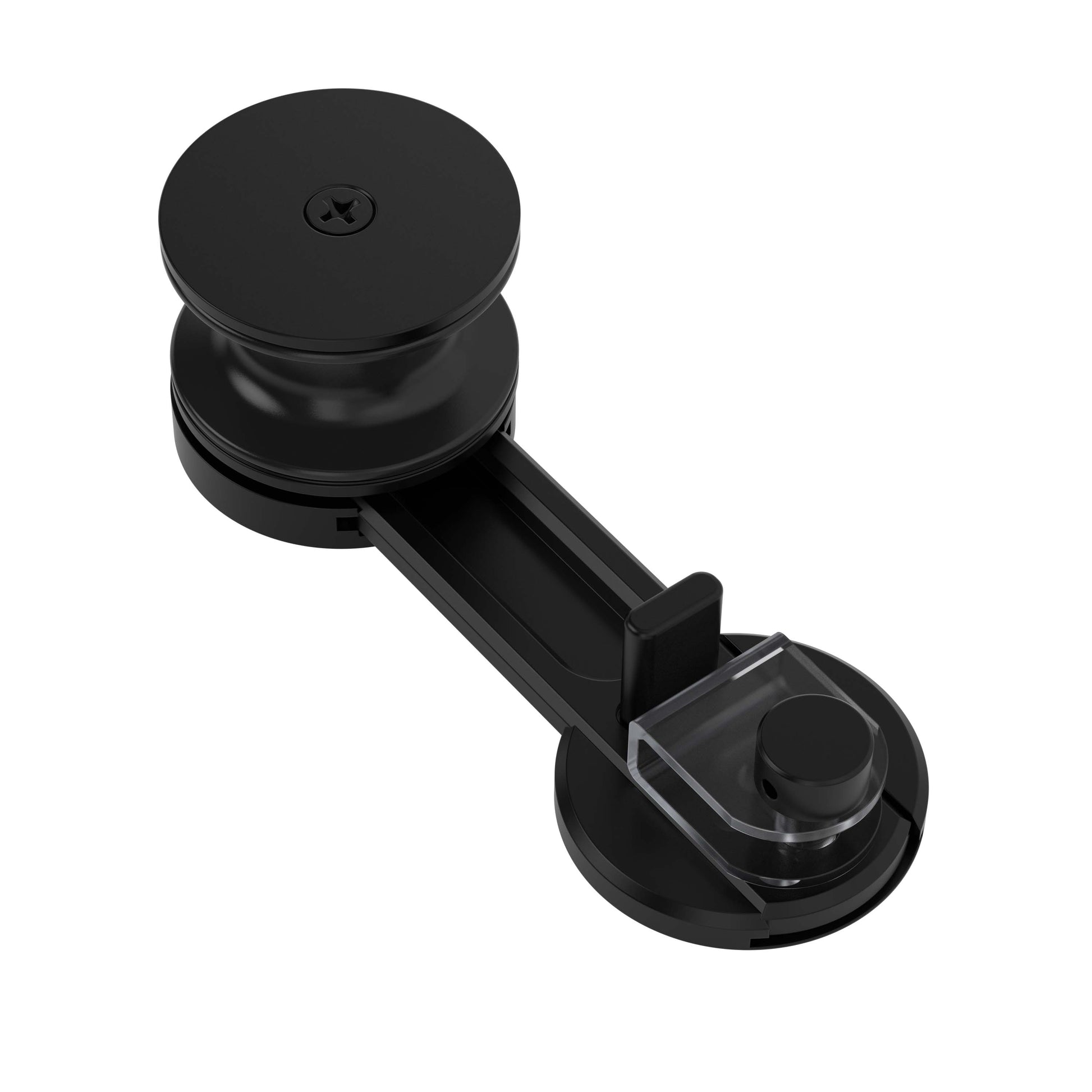 Black replacement roller on a white background