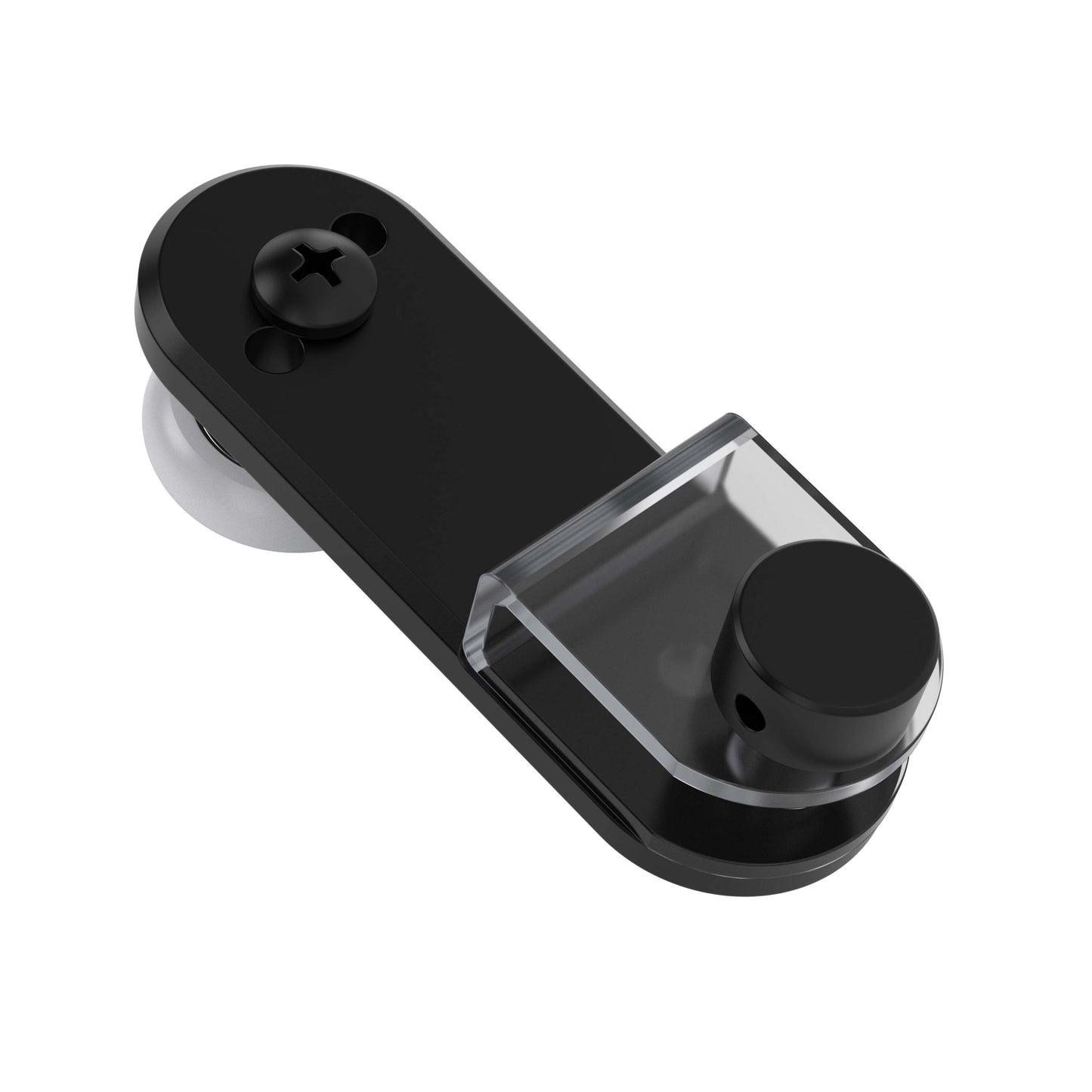 Black replacement roller on a white background