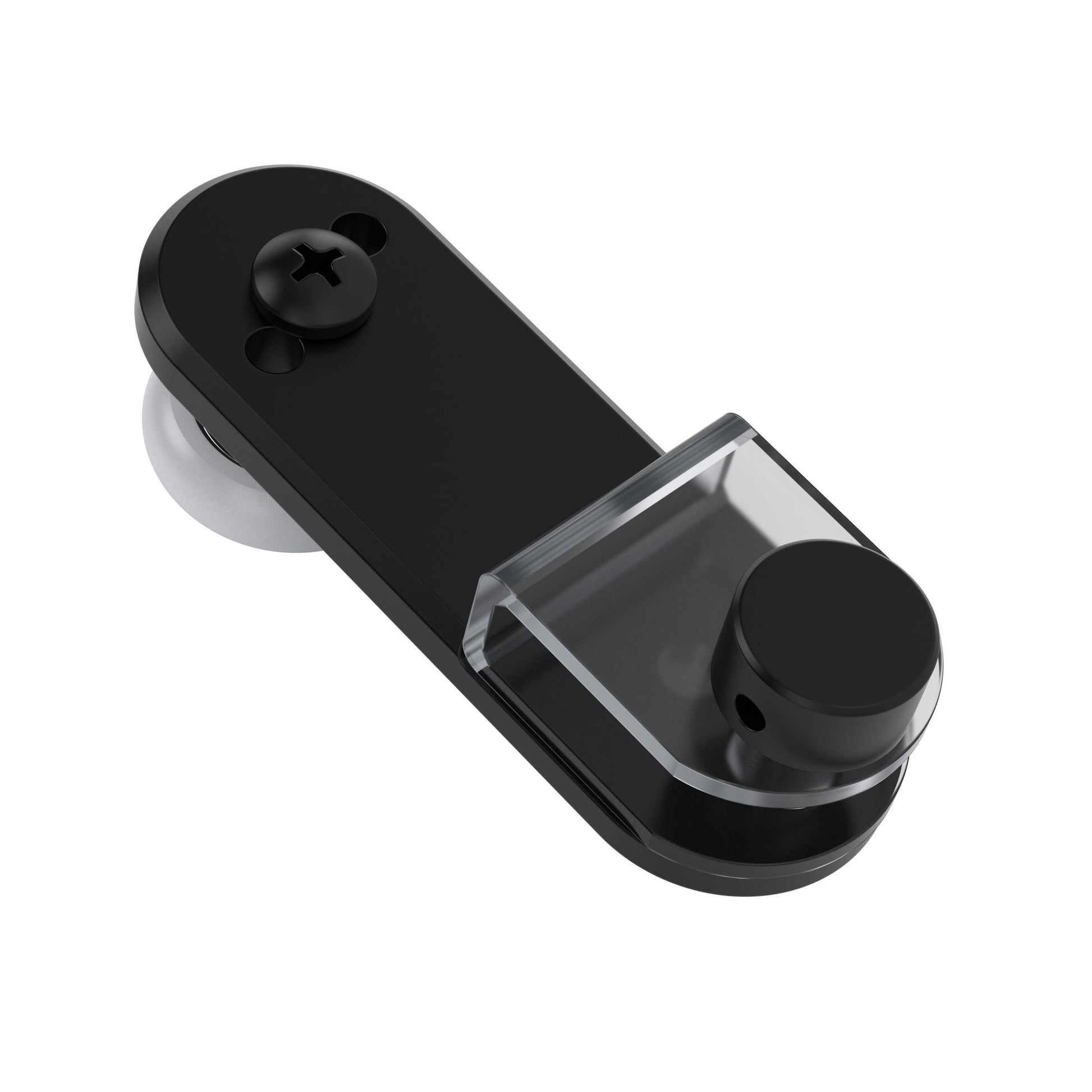 Black replacement roller on a white background