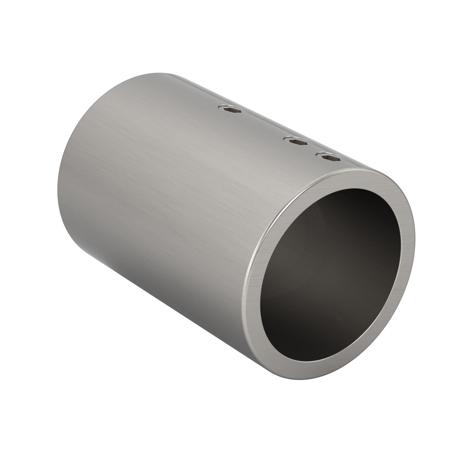 Shower door fixed panel collar