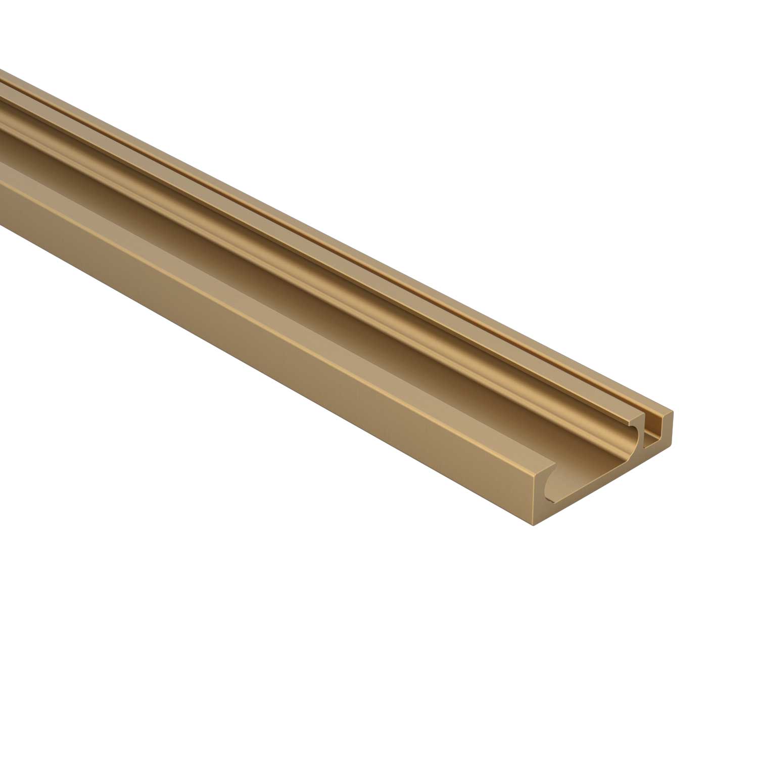 Gold top track on a white background