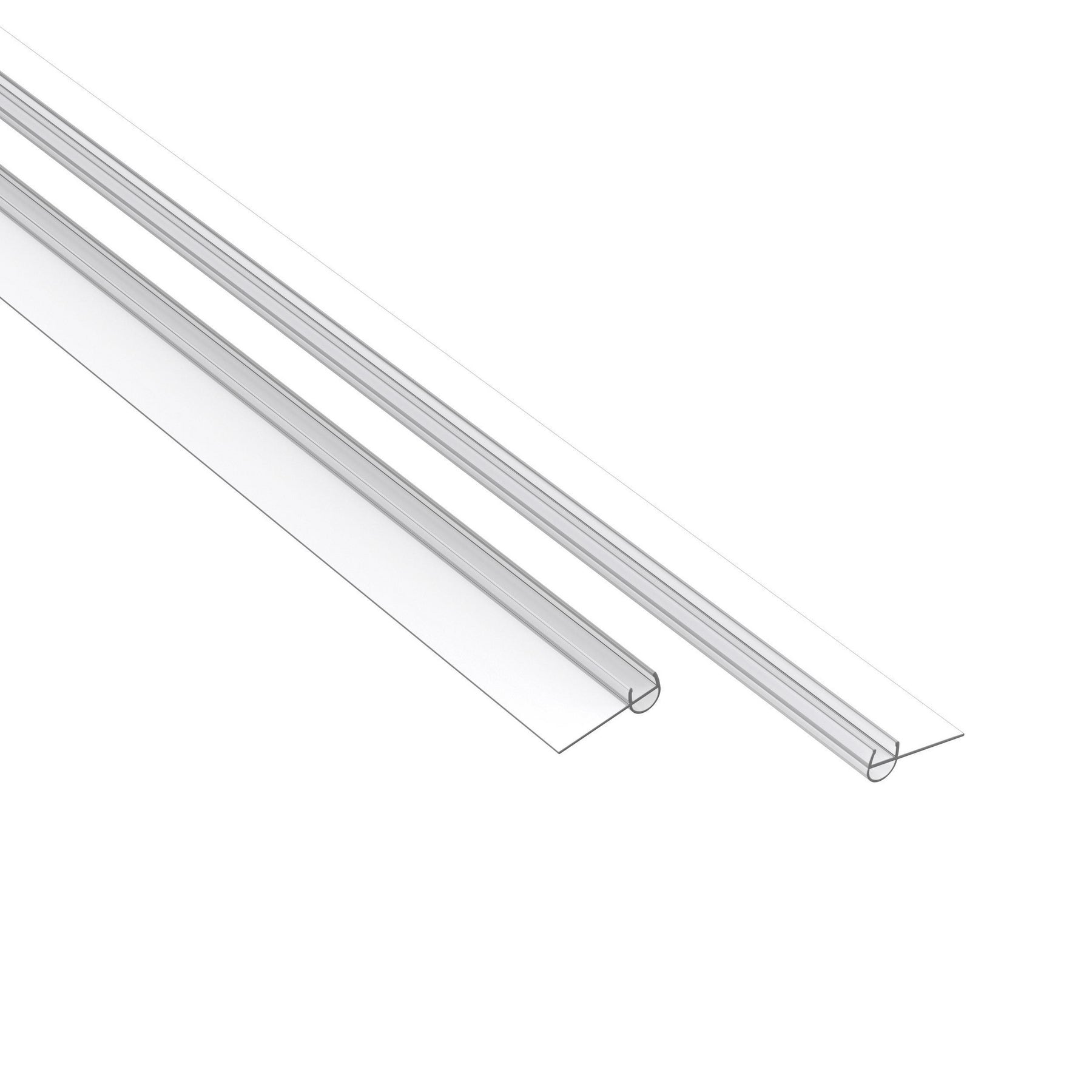 Shower door replacement seal with fins