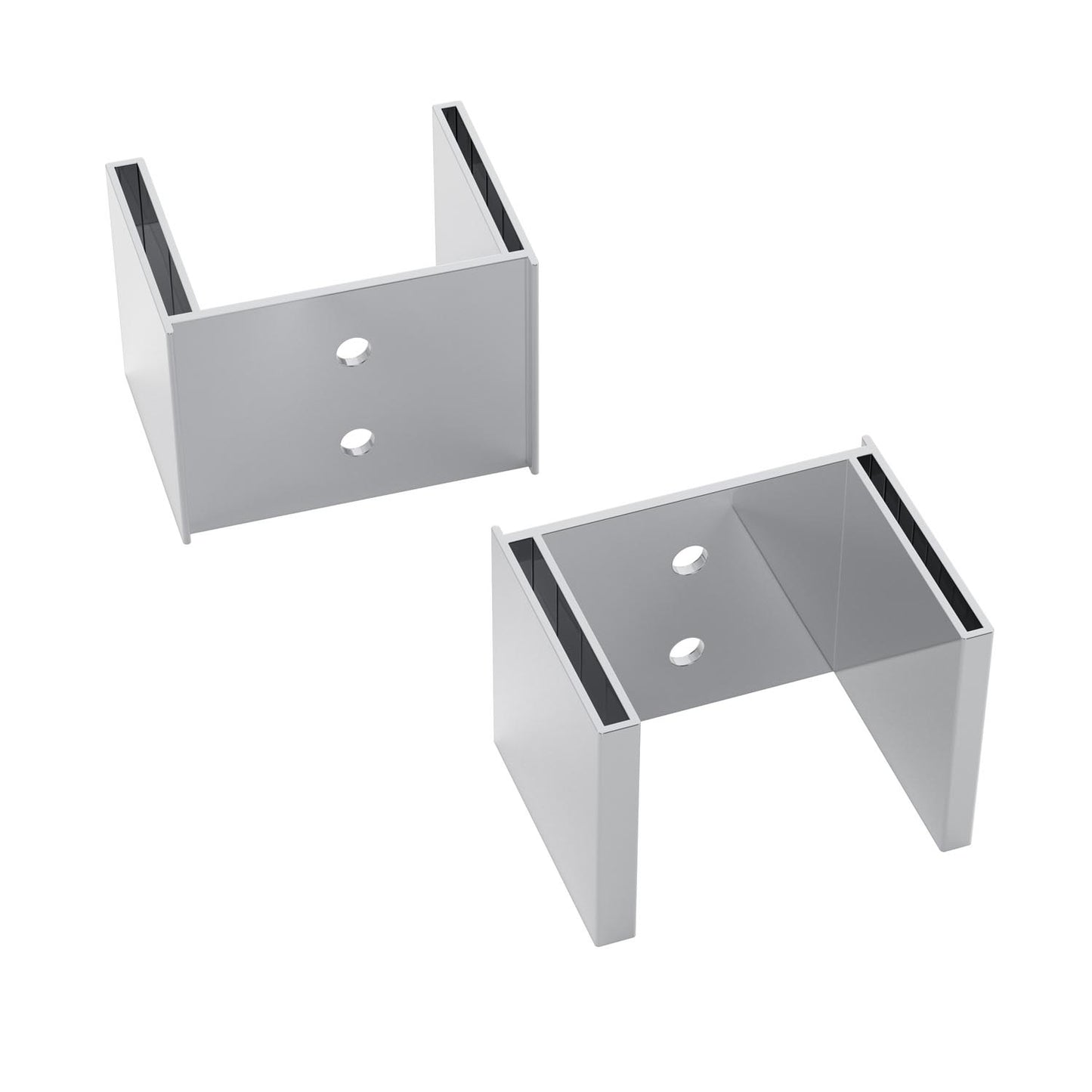 wall brackets in polished chrome