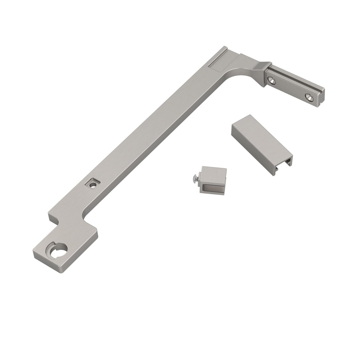 Wilder Fixed Panel Bracket in Satin Nickel