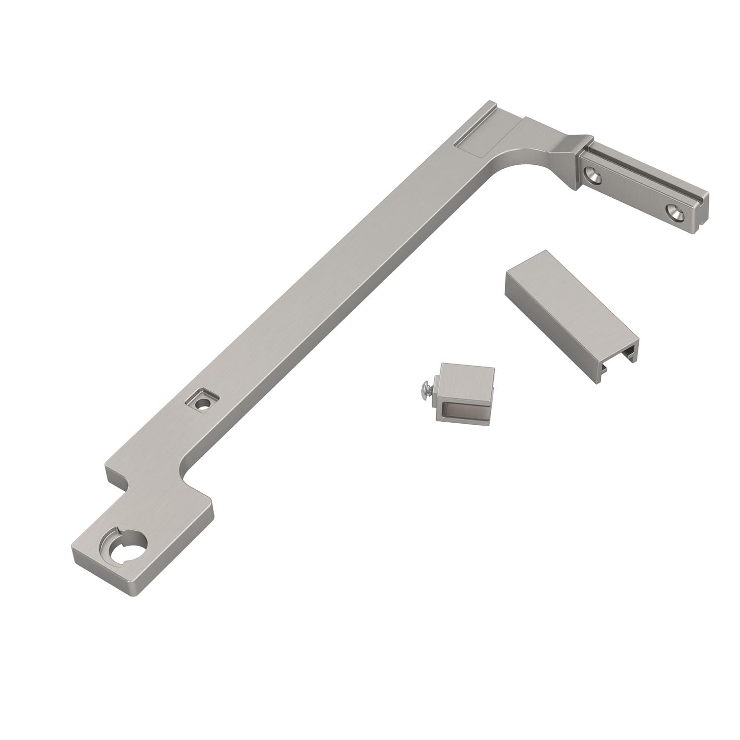 Wilder Fixed Panel Bracket in Satin Nickel