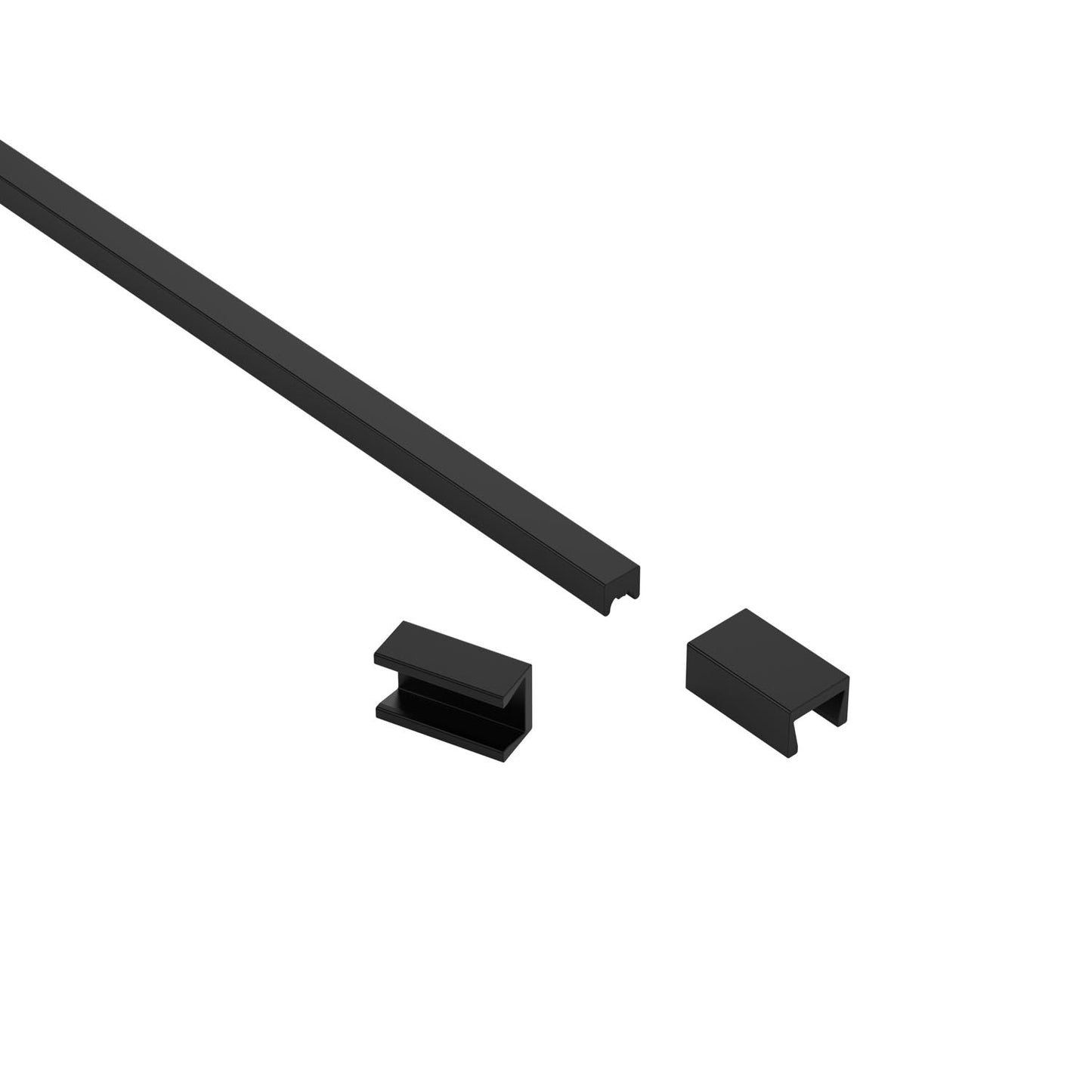 Dam strip in matte black