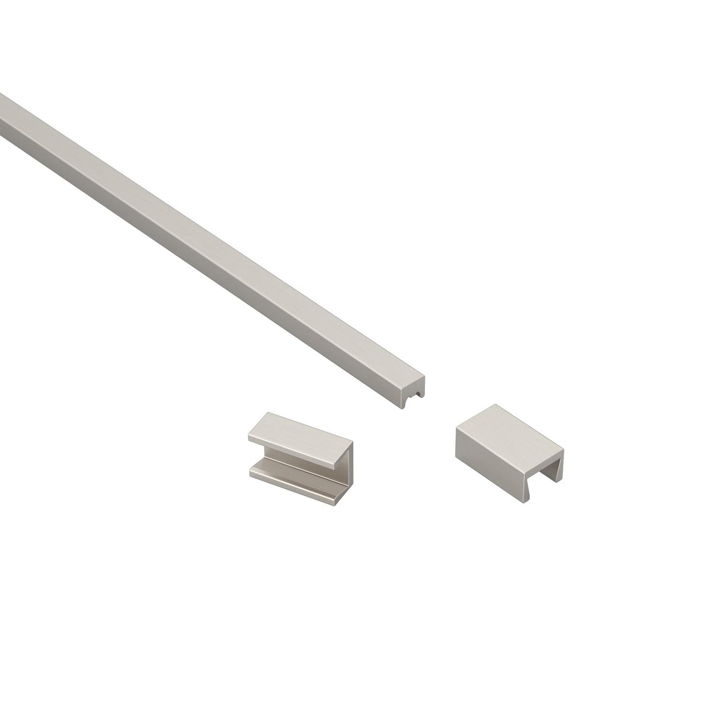 Dam strip in satin nickel