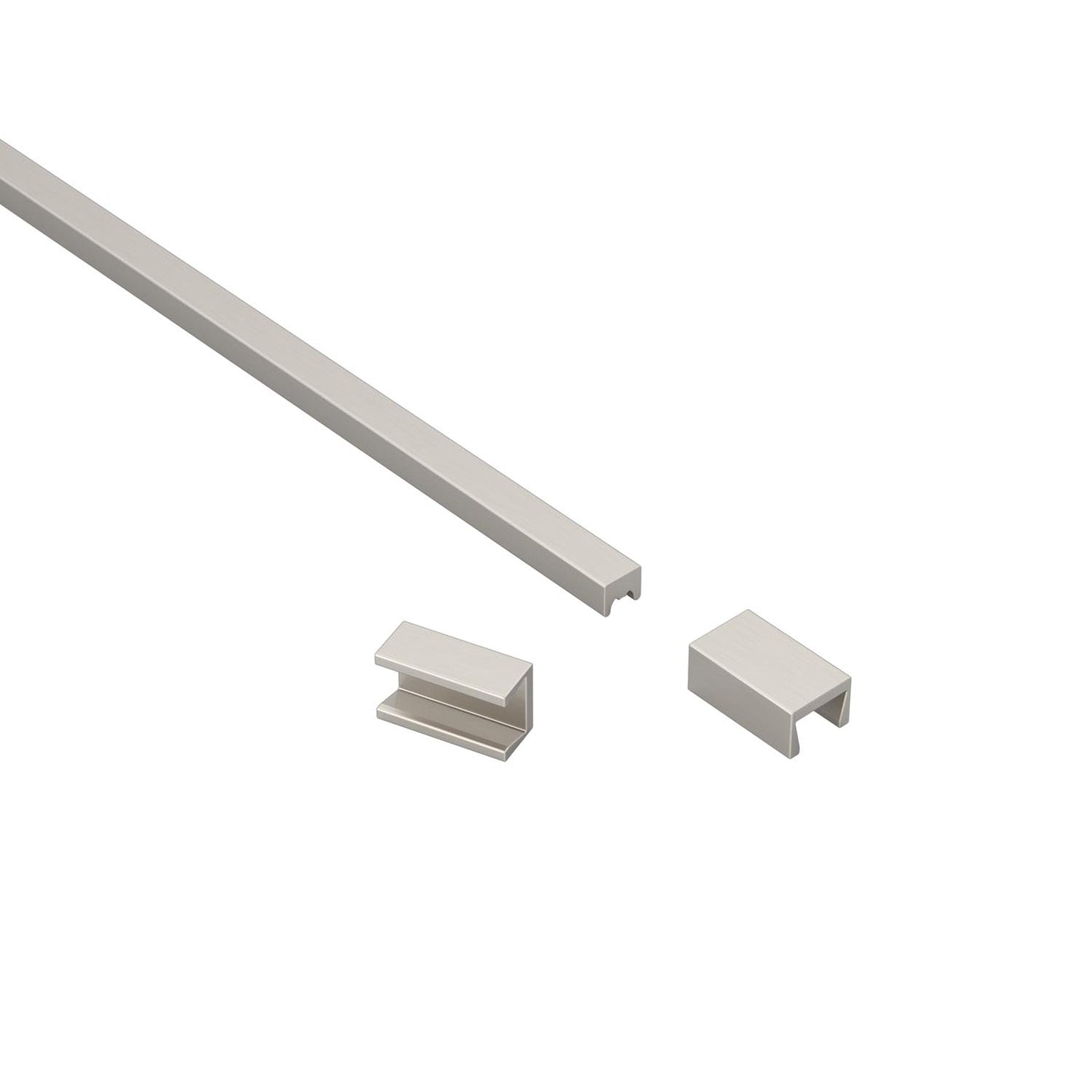 Dam strip in satin nickel