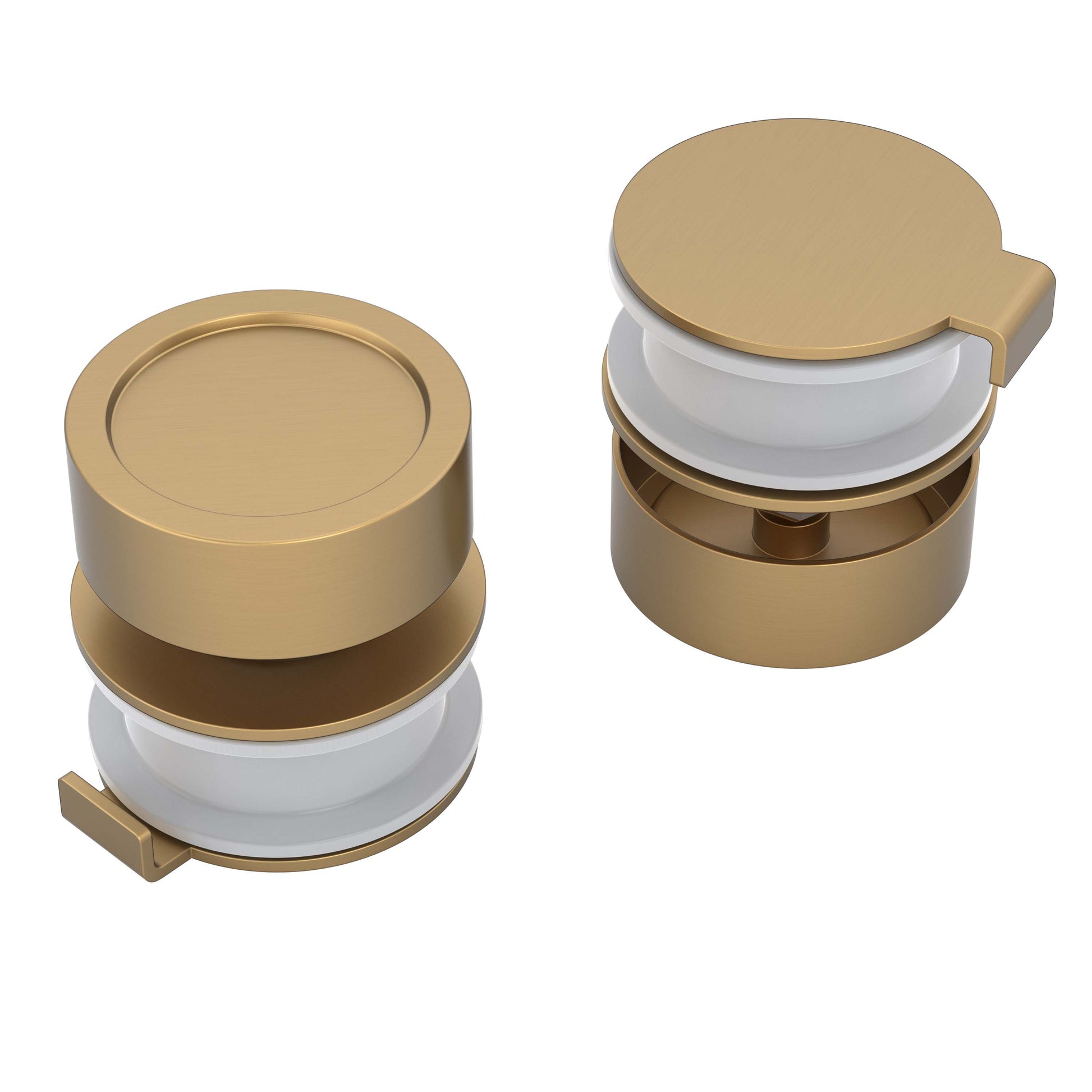 Gold replacement roller on a white background