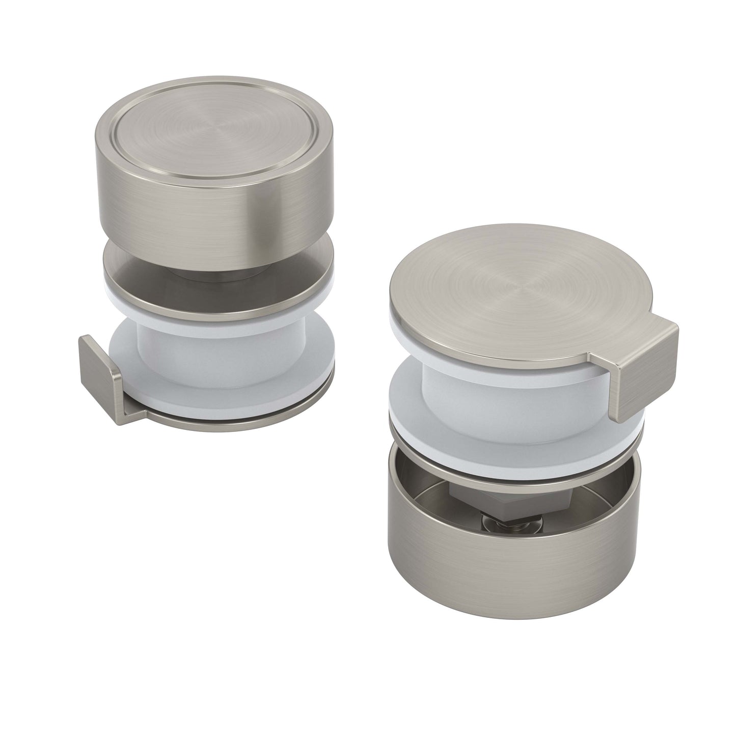 Outer Roller Replacement Part in Satin Nickel