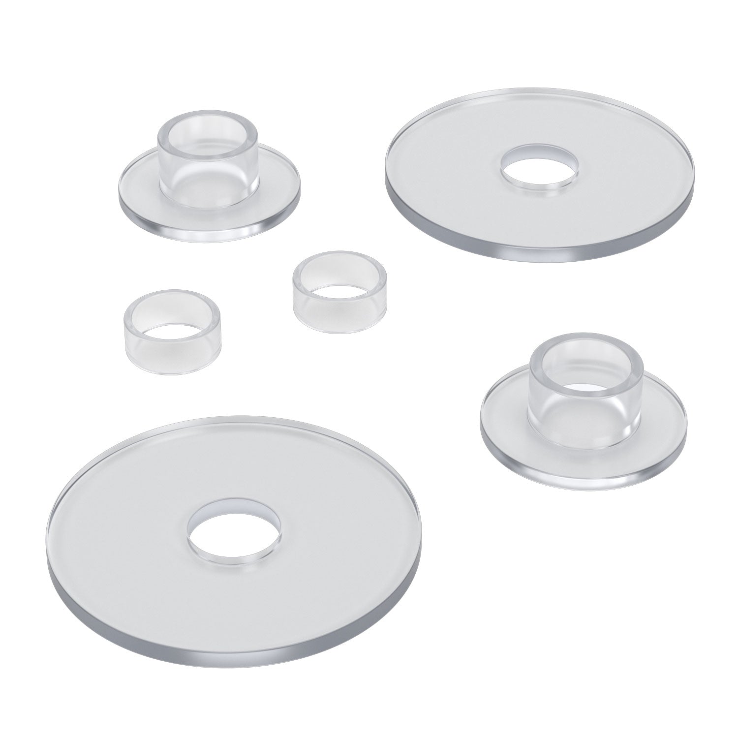 Handle knob gaskets in clear