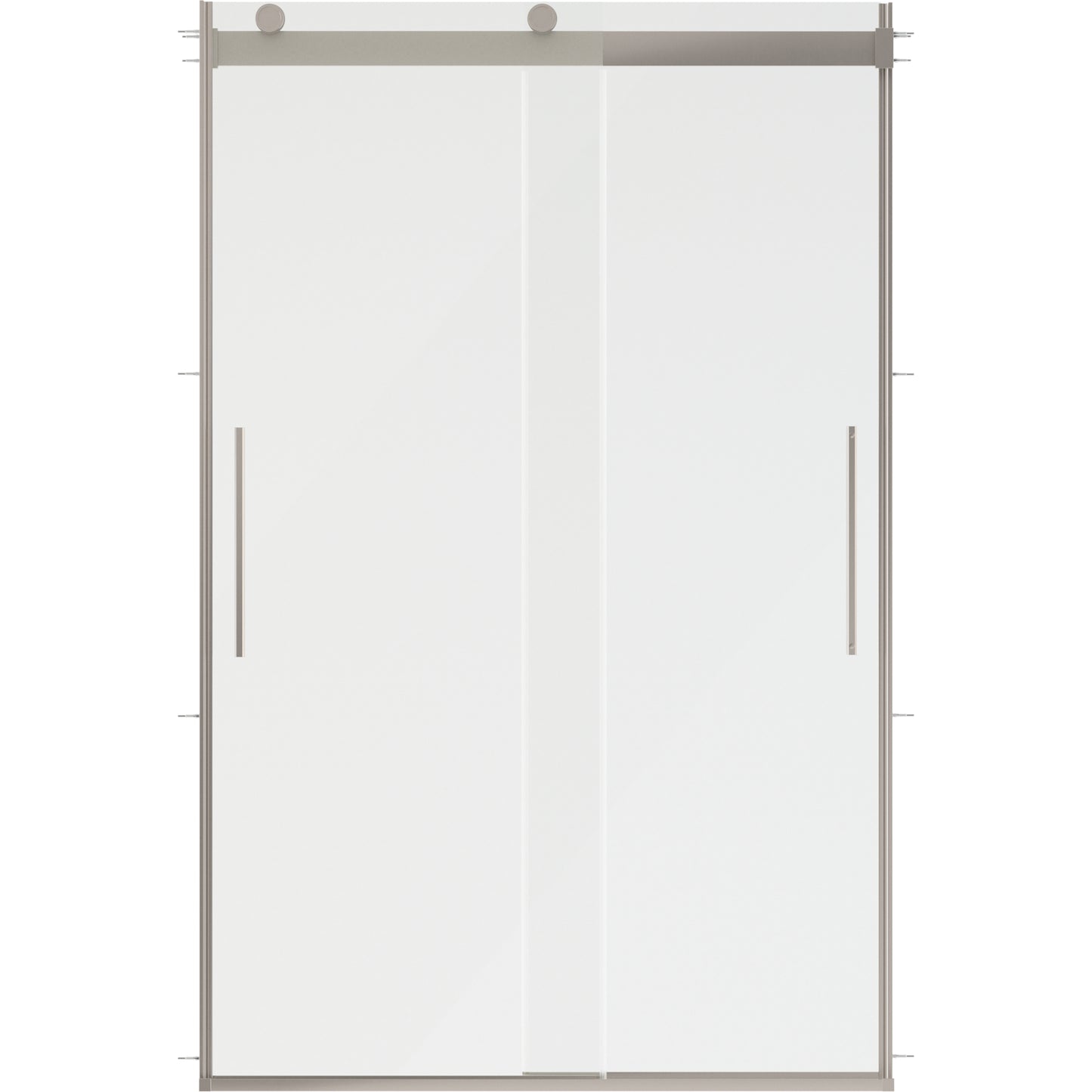 48" Shower / Clear / Shower Door Brushed Nickel