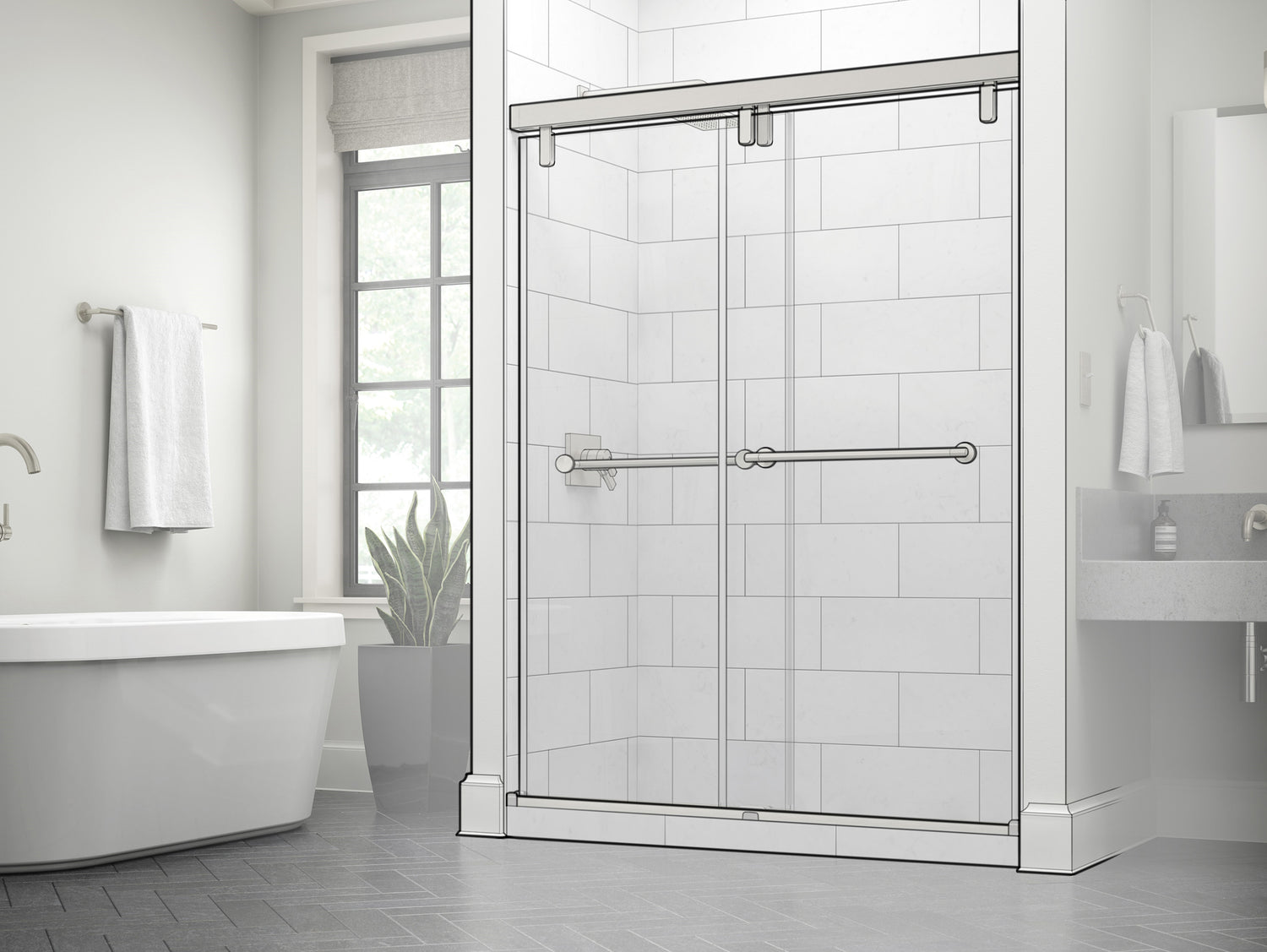 Delta Shower Door Design Sketch