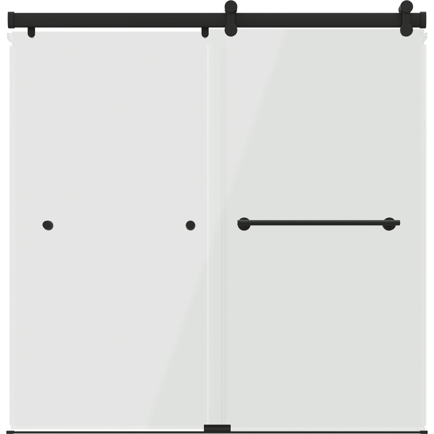 60" Bathtub / Clear / Matte Black