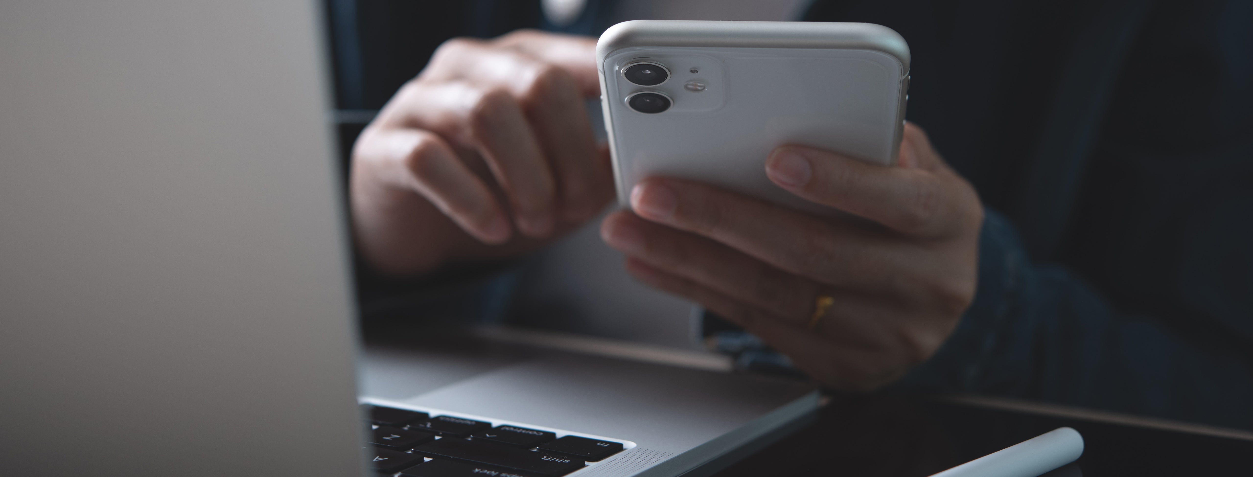 Person using a mobile phone