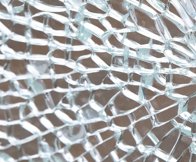 broken tempered glass